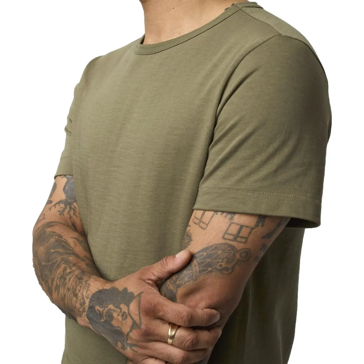 215 Loopwheeled T-Shirt 8.6 oz Classic Fit Army
