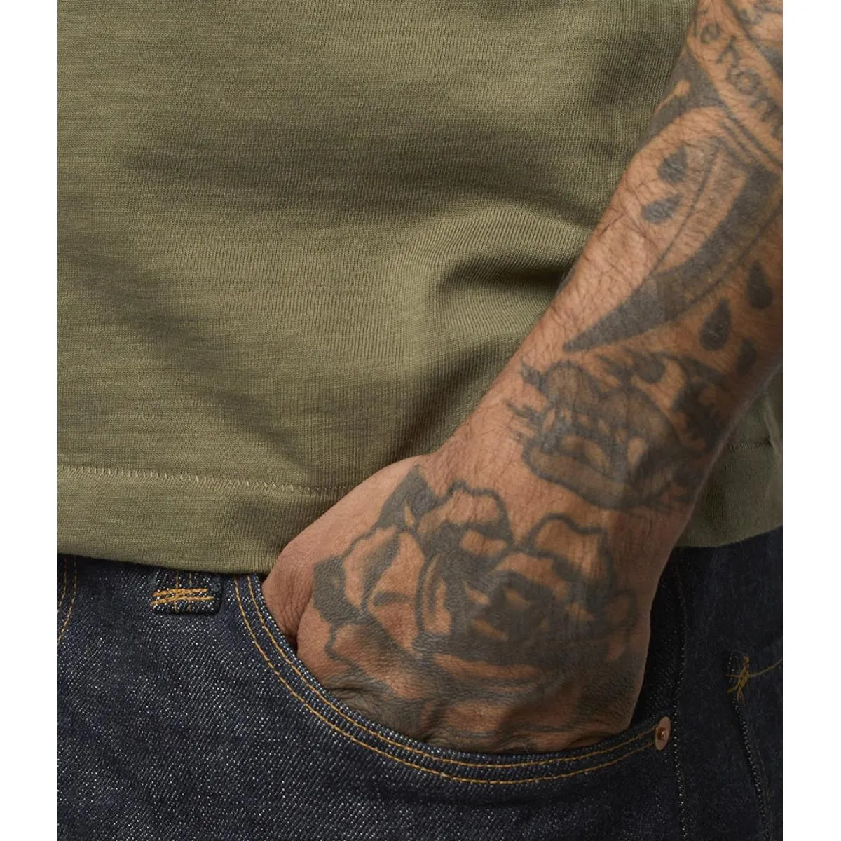 215 Loopwheeled T-Shirt 8.6 oz Classic Fit Army