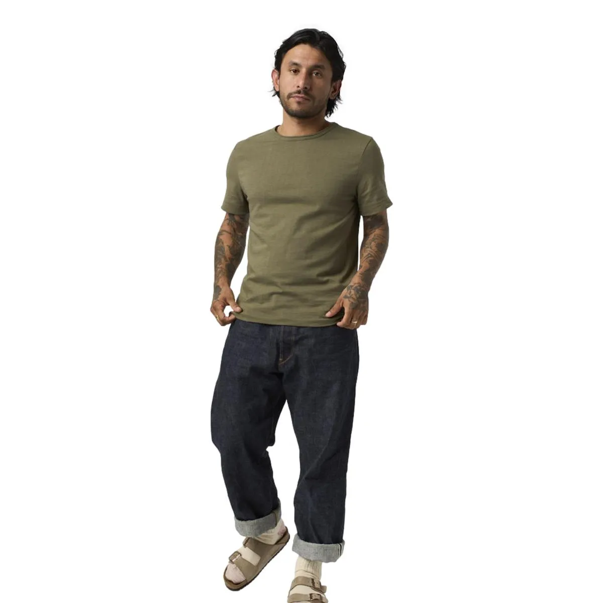 215 Loopwheeled T-Shirt 8.6 oz Classic Fit Army