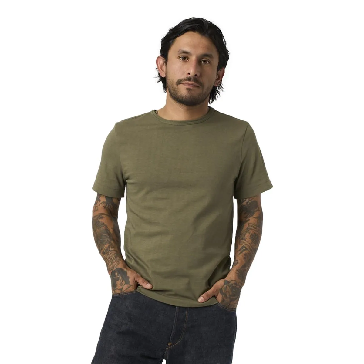 215 Loopwheeled T-Shirt 8.6 oz Classic Fit Army