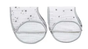 Aden   Anais | 2-Pack Set of Classic Muslin Burby Bibs, Assorted Styles