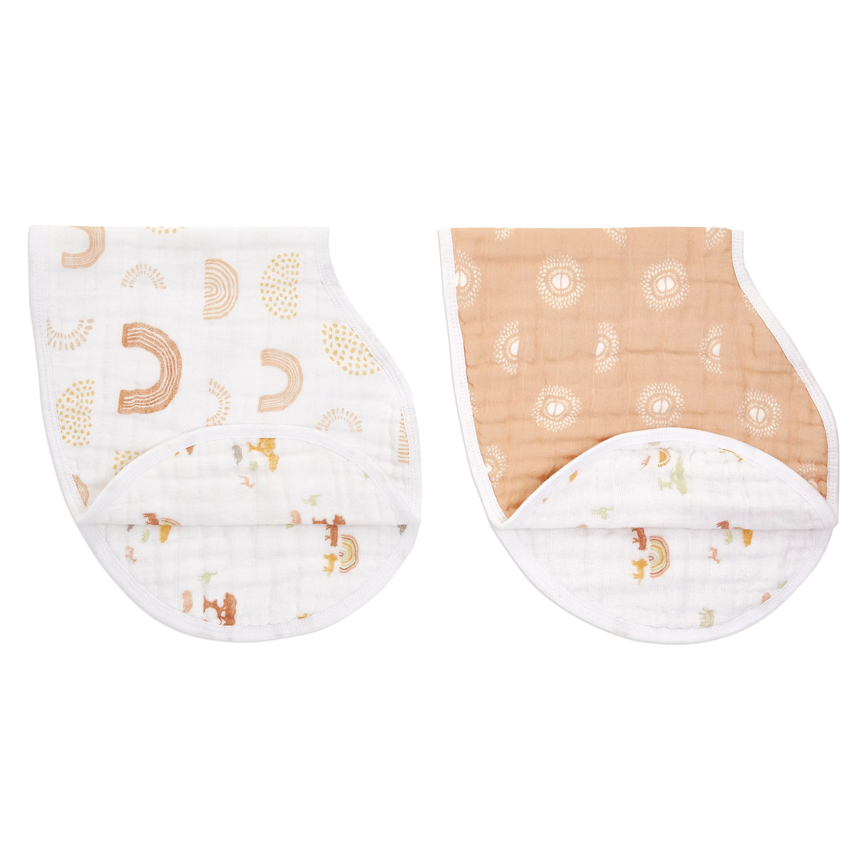 Aden   Anais | 2-Pack Set of Classic Muslin Burby Bibs, Assorted Styles