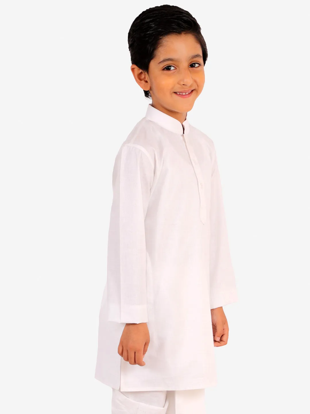 Boy's White Kurta - Vastramay Boys