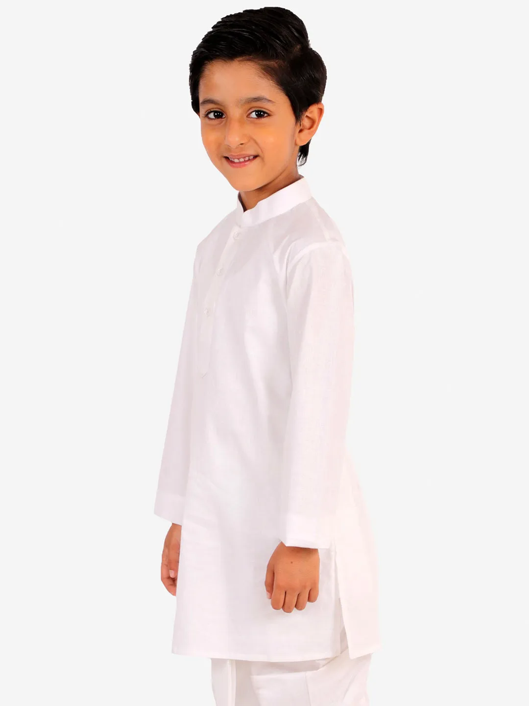 Boy's White Kurta - Vastramay Boys
