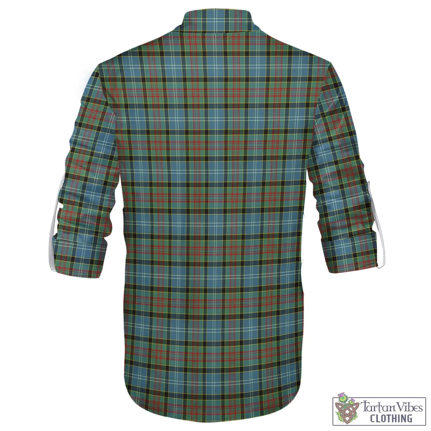 Brisbane Tartan Men's Scottish Traditional Jacobite Ghillie Kilt Shirt
