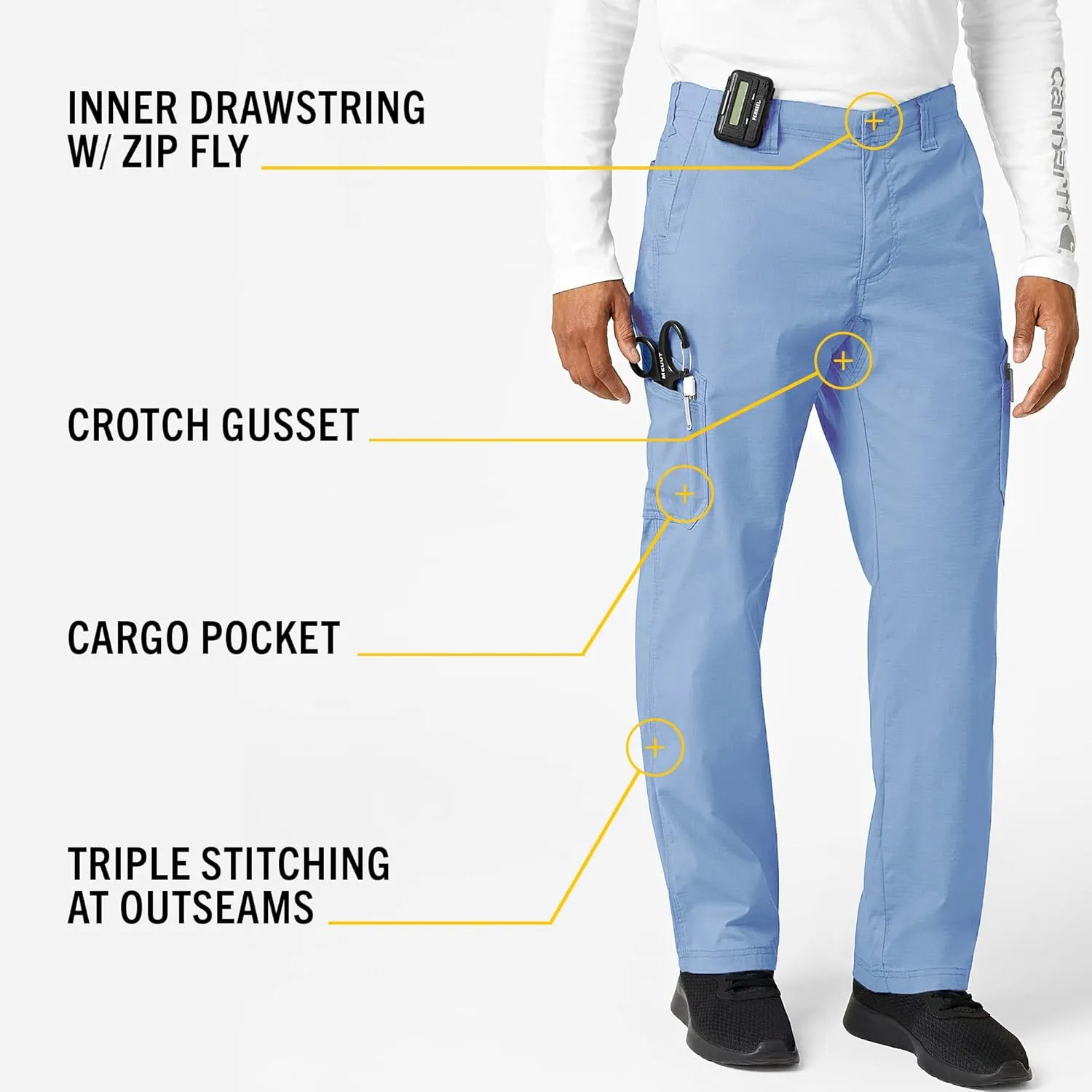 Carhartt Scrubs C55106 Men's Force Modern Fit Twill Straight Leg Pant