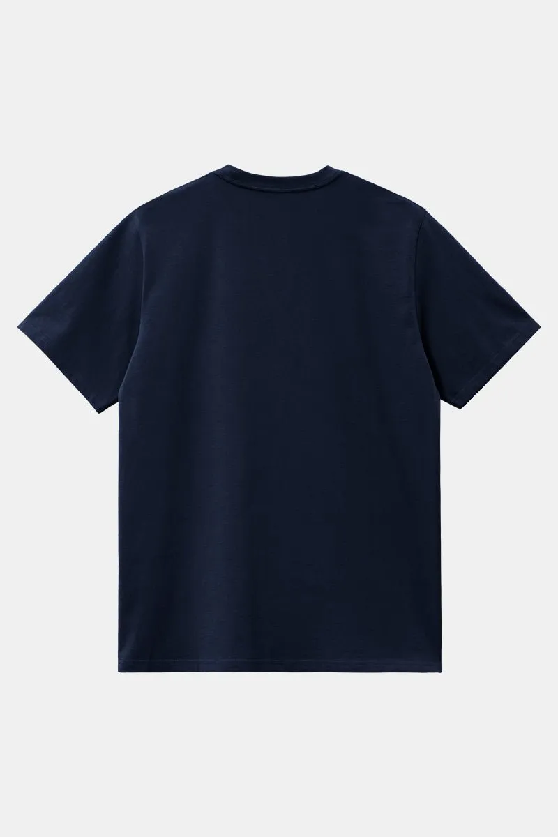 Carhartt WIP Madison Short Sleeve T-shirt (Dark Navy/White)