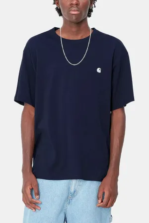 Carhartt WIP Madison Short Sleeve T-shirt (Dark Navy/White)