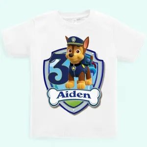 Chase birthday shirt  Boys Chase Paw patrol personalized shirts