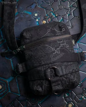 Chotta Bag / Cotton Printed - BLACK IKARO