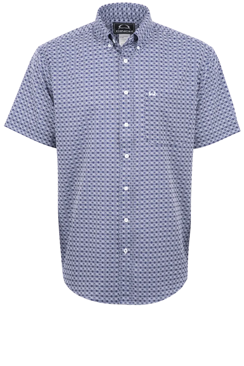 Cinch Arenaflex Button-Front Shirt - Navy