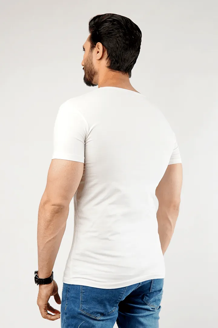 Crew Neck Undershirt - White