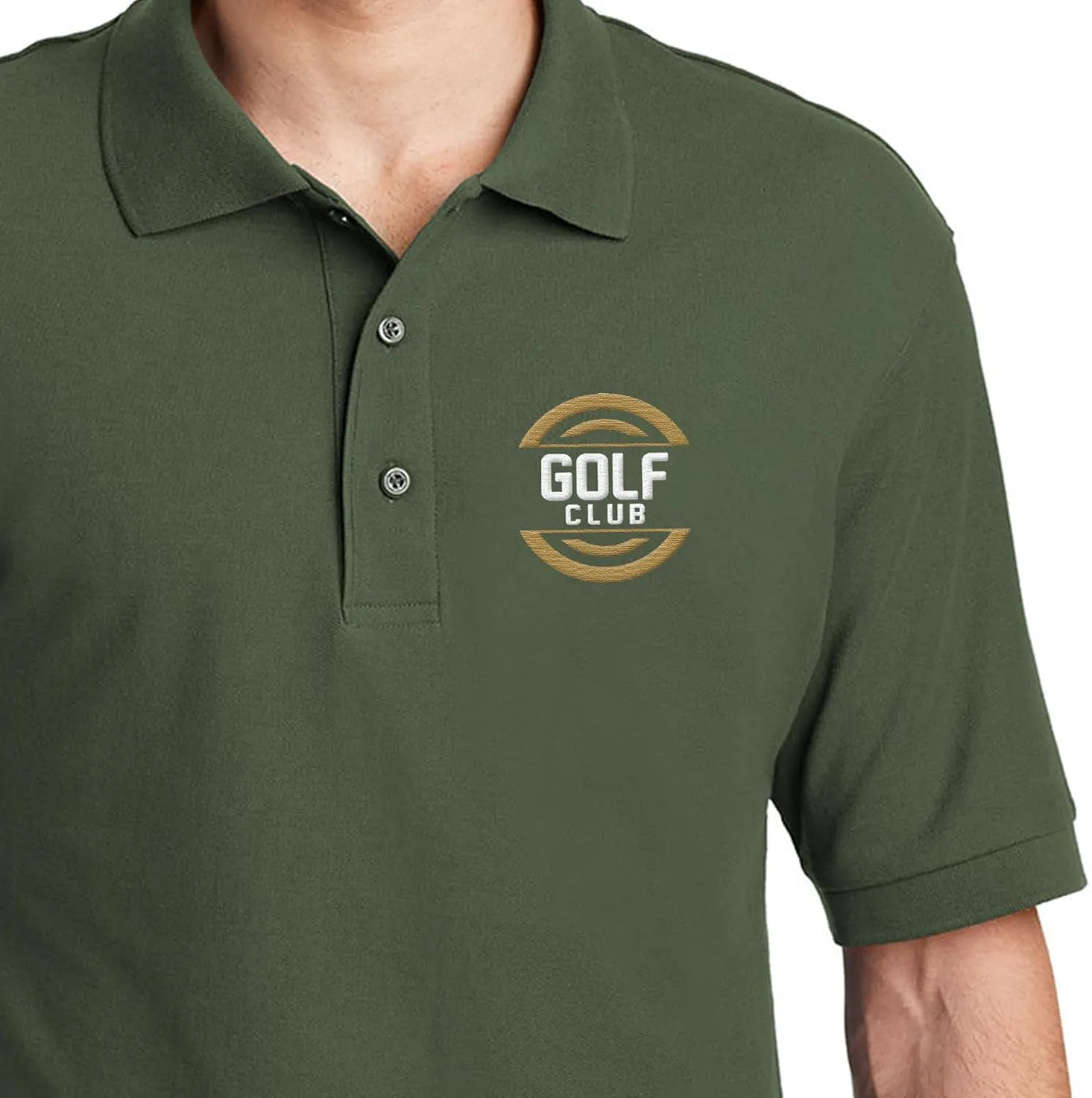 Custom Embroidered Polo Shirt for Men Personalized Embroidery Name Text Logo Golf Tee