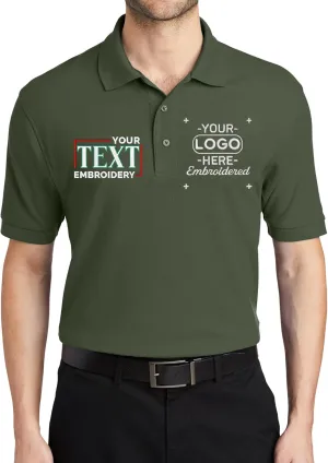 Custom Embroidered Polo Shirt for Men Personalized Embroidery Name Text Logo Golf Tee