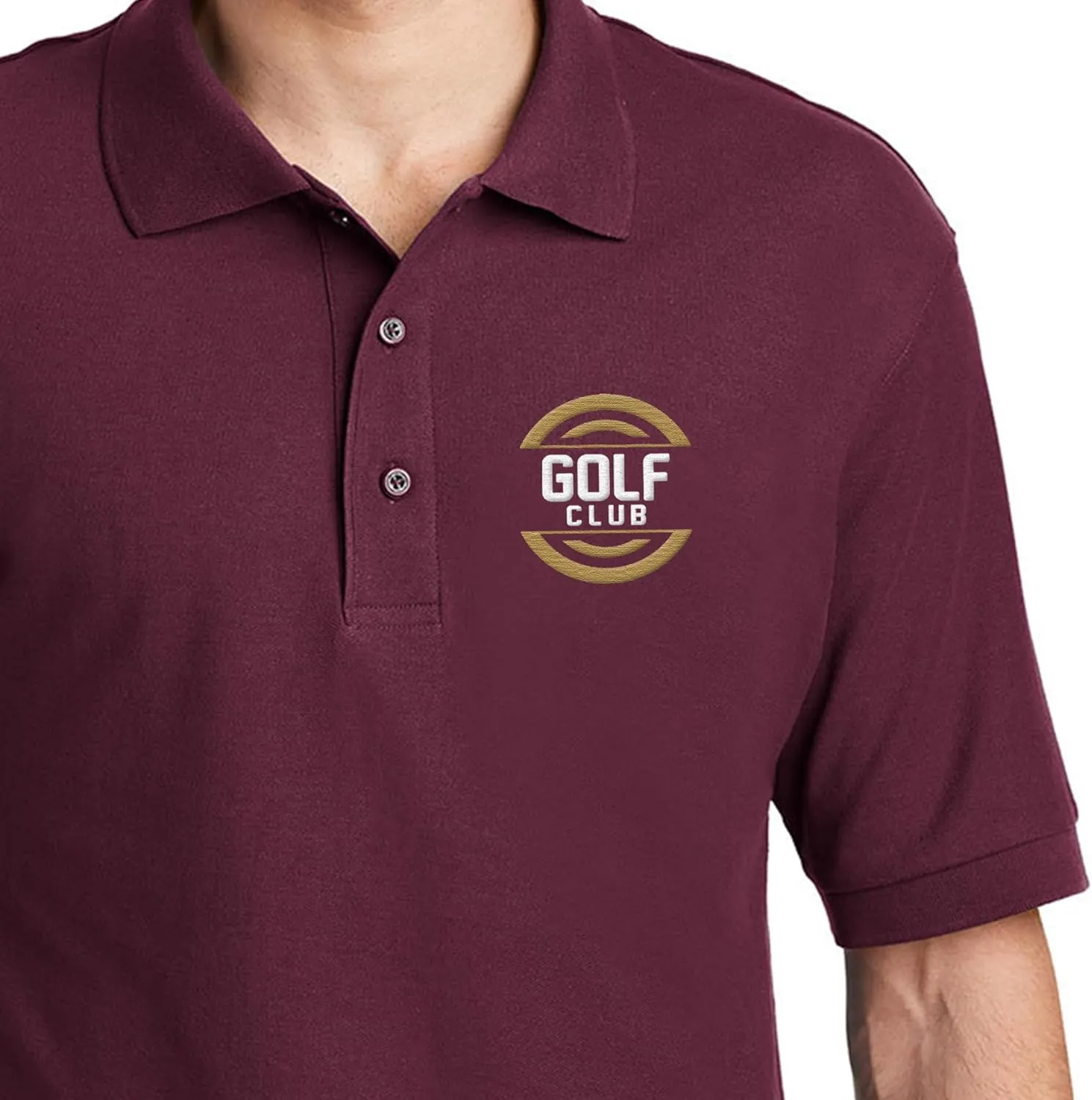 Custom Embroidered Polo Shirts for Men Personalized Embroidery Text Logo Name Company