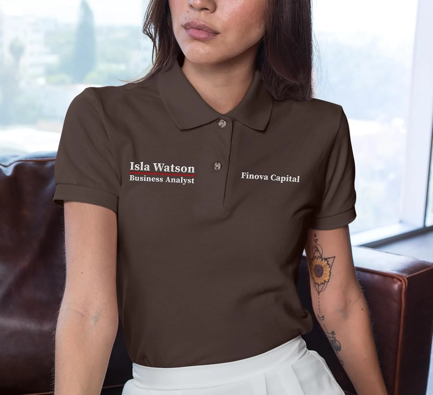 Custom Embroidered Polo Shirts for Women Personalized Add Your Name Text Polo Shirts for Ladies