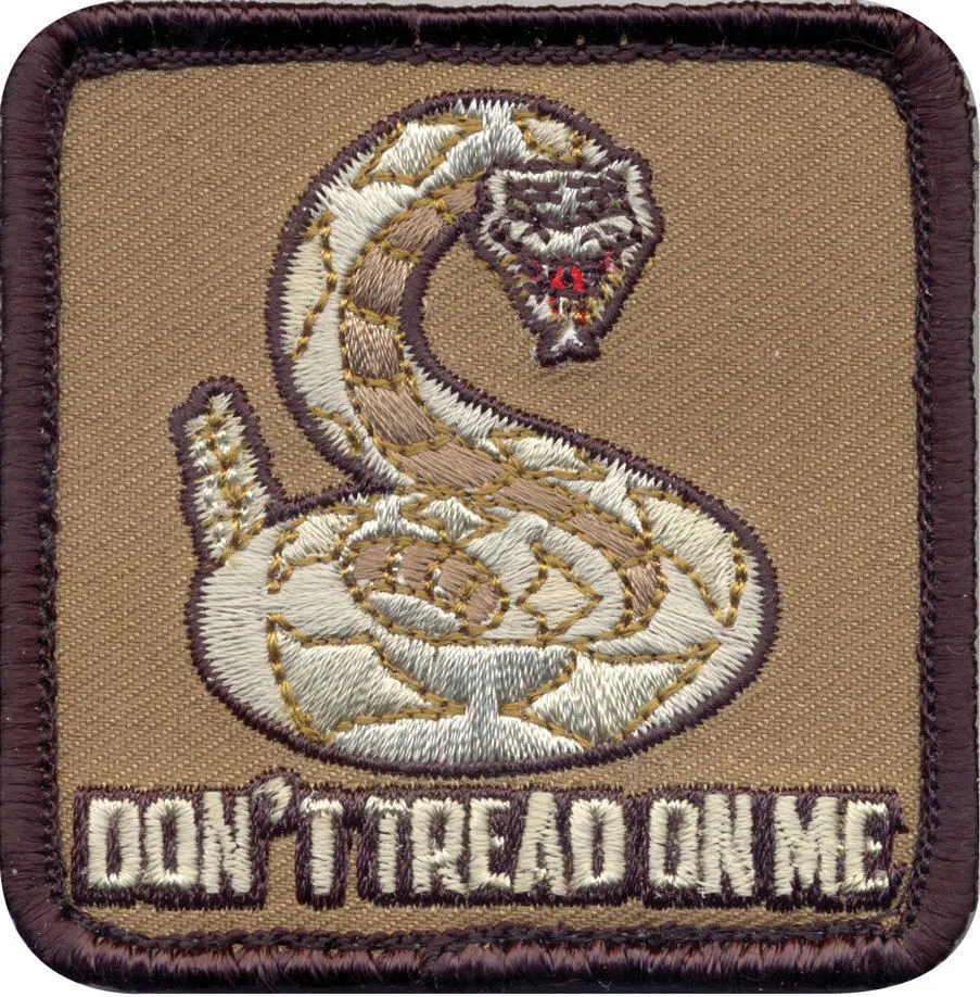 Dont Tread On Me Embroidered Morale Patch 2.5" x 2.5"