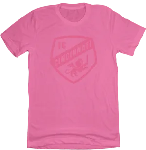 FC Cincinnati Shield Logo Pink on Pink