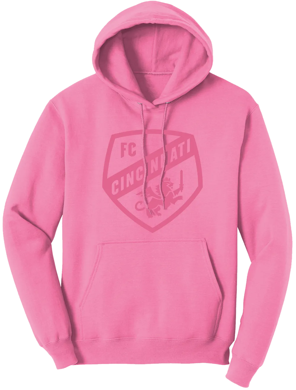 FC Cincinnati Shield Logo Pink on Pink