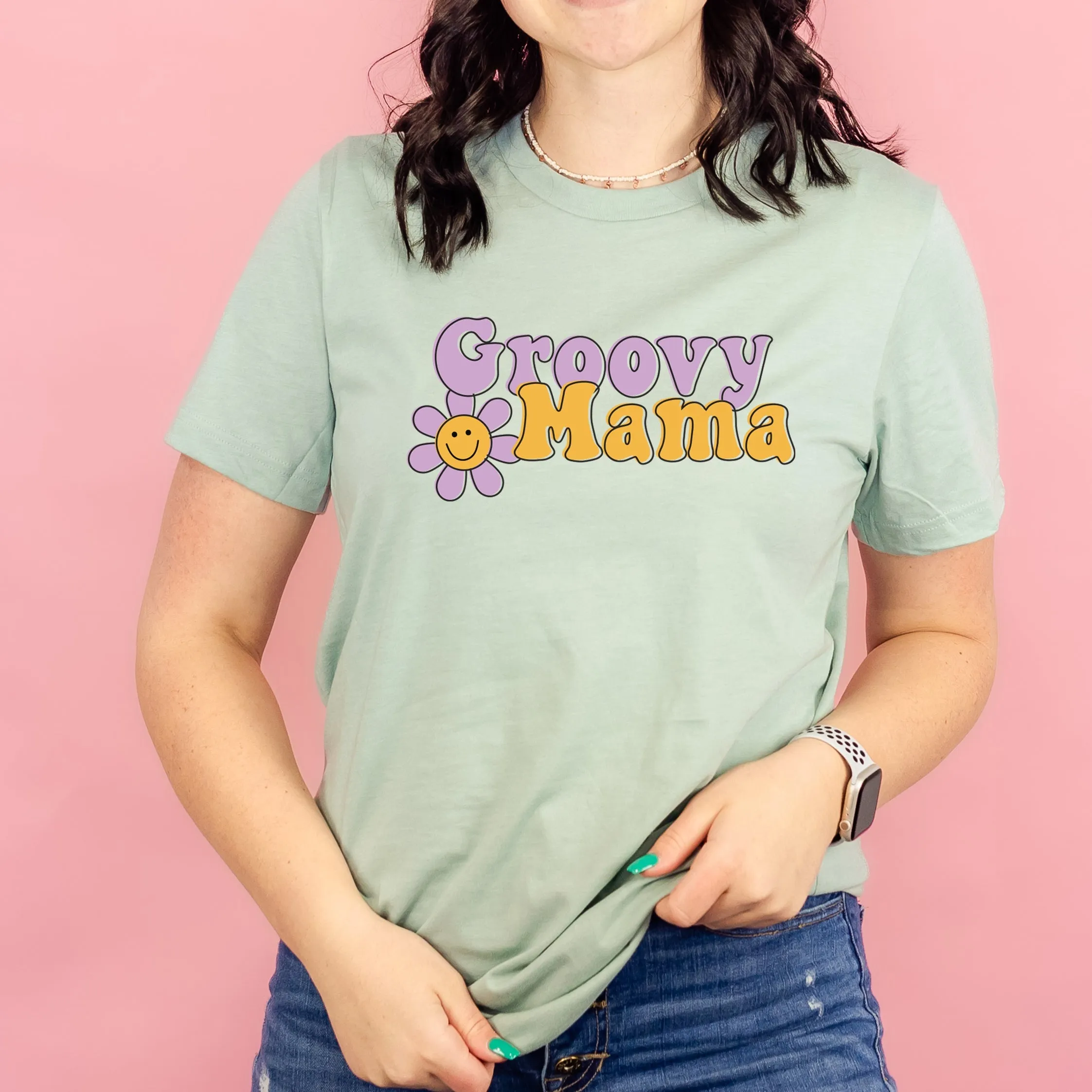 GROOVY MAMA (Purple/Yellow)- Unisex Tee