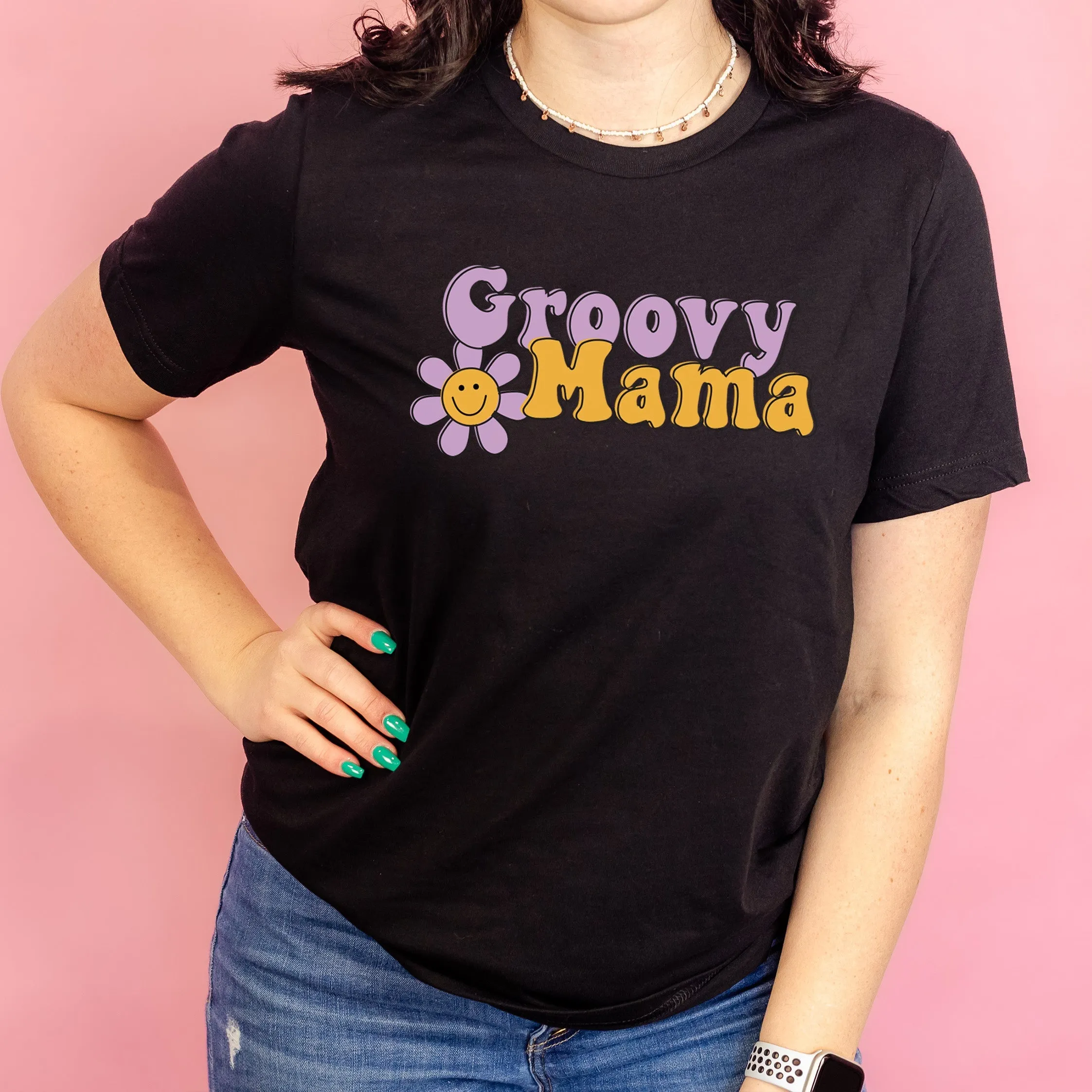 GROOVY MAMA (Purple/Yellow)- Unisex Tee