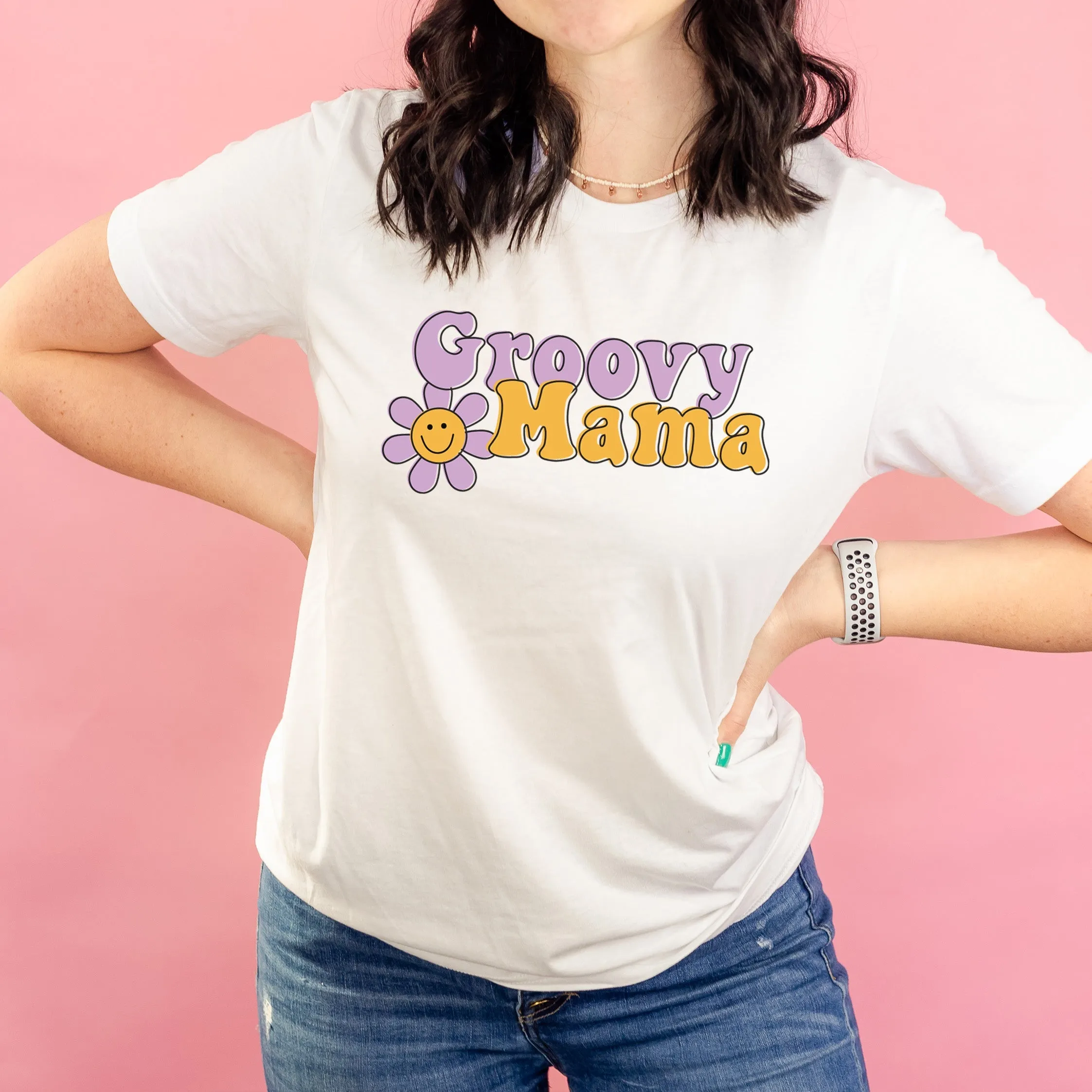 GROOVY MAMA (Purple/Yellow)- Unisex Tee
