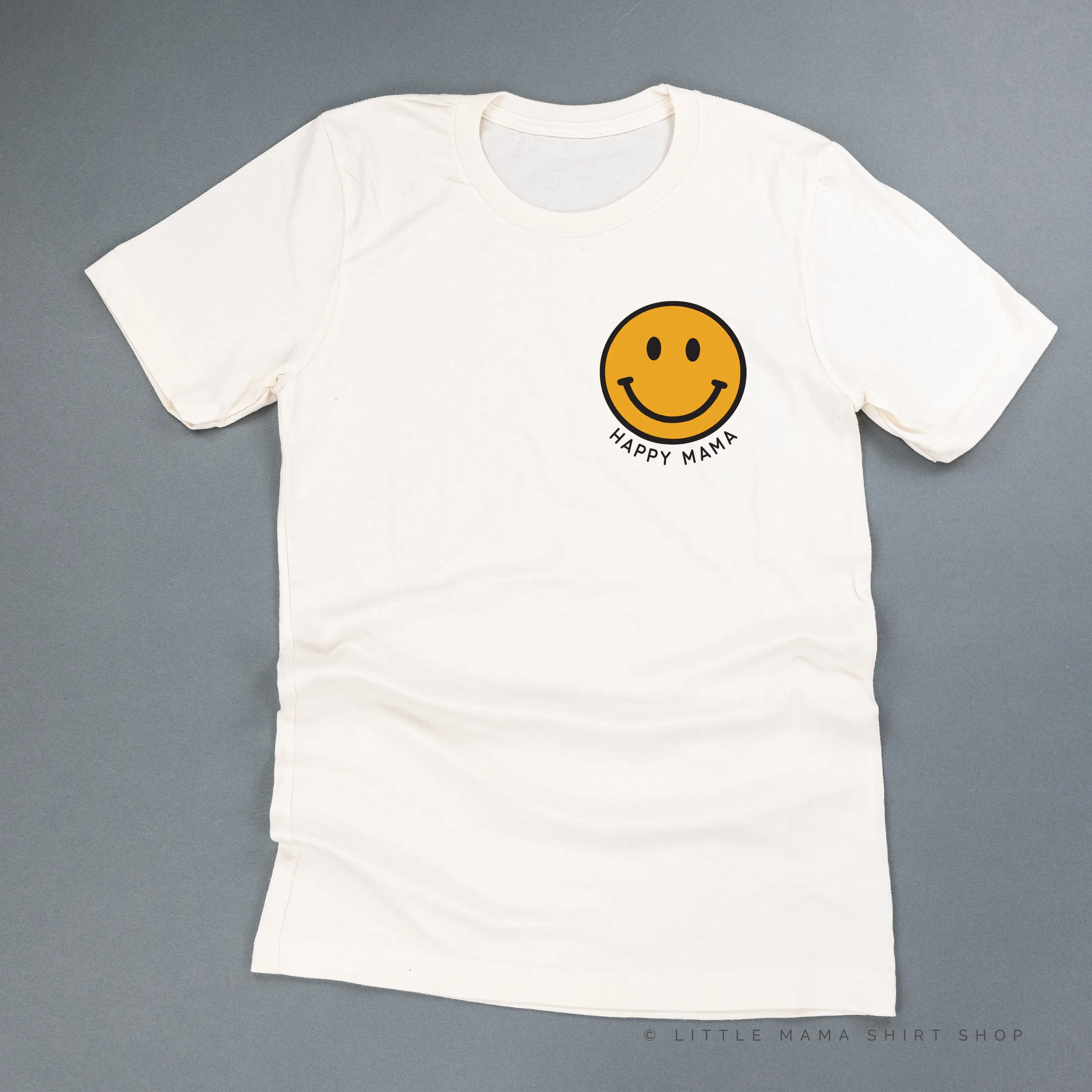 HAPPY MAMA - Smiley Face (YELLOW) - Unisex Tee