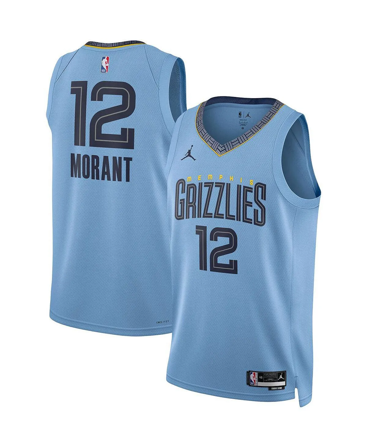 Ja Morant Memphis Grizzlies 2022/23 Statement Edition Swingman Jordan Men's Blue Men's T-Shirt