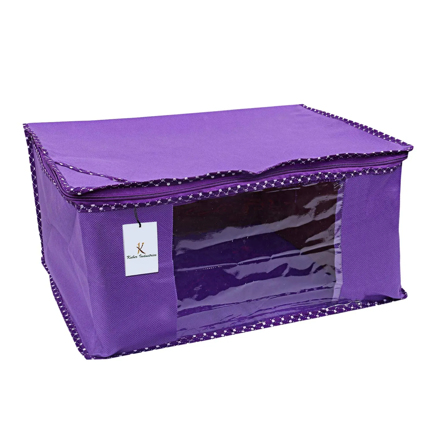 Kuber Industries 6 Piece Non Woven Saree Cover Set, Royal Blue,Large Size -CTKTC6449