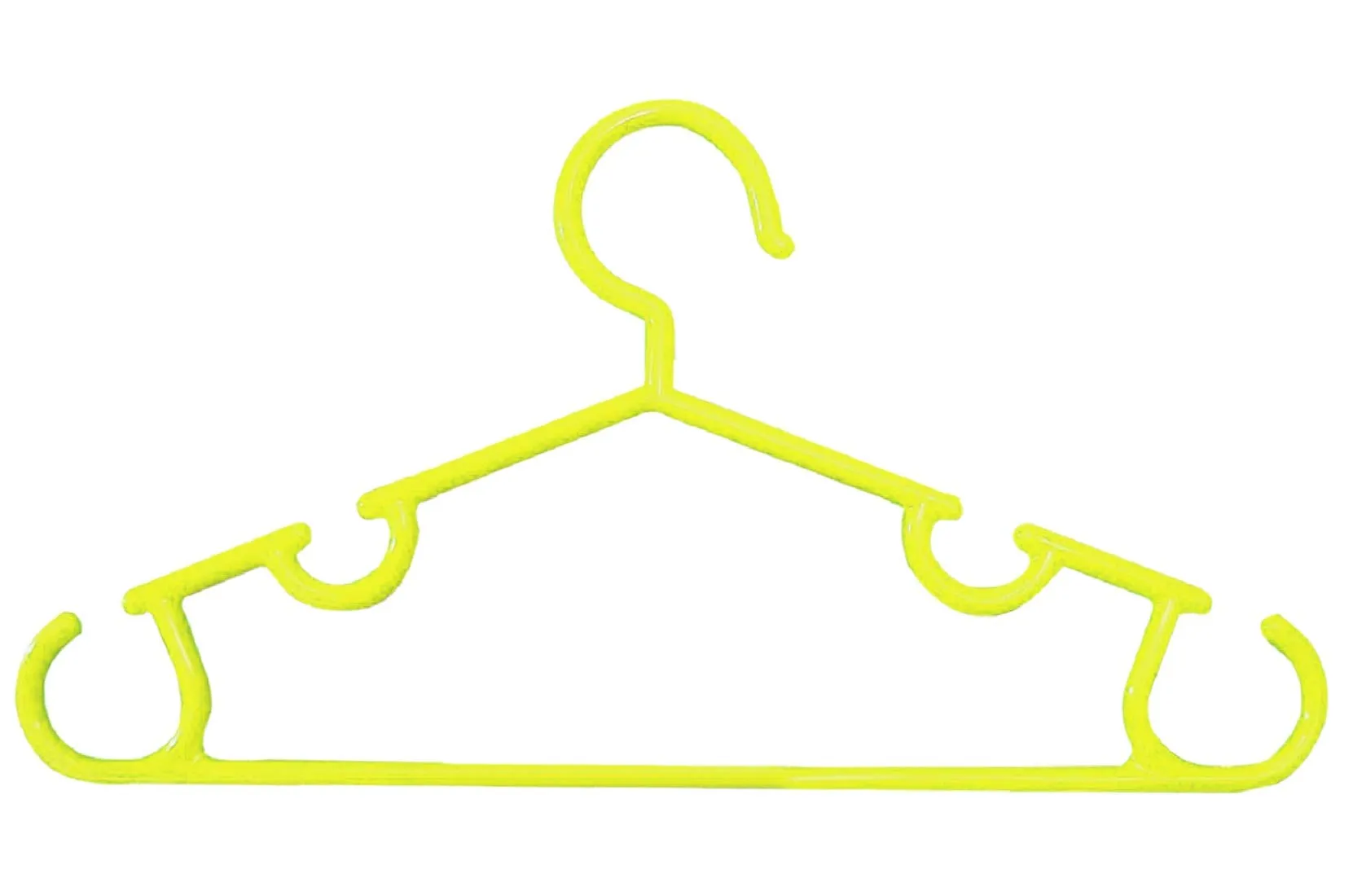 Kuber Industries Plastic 5 Pieces Baby Hanger Set for Wardrobe (Yellow) - CTKTC039142