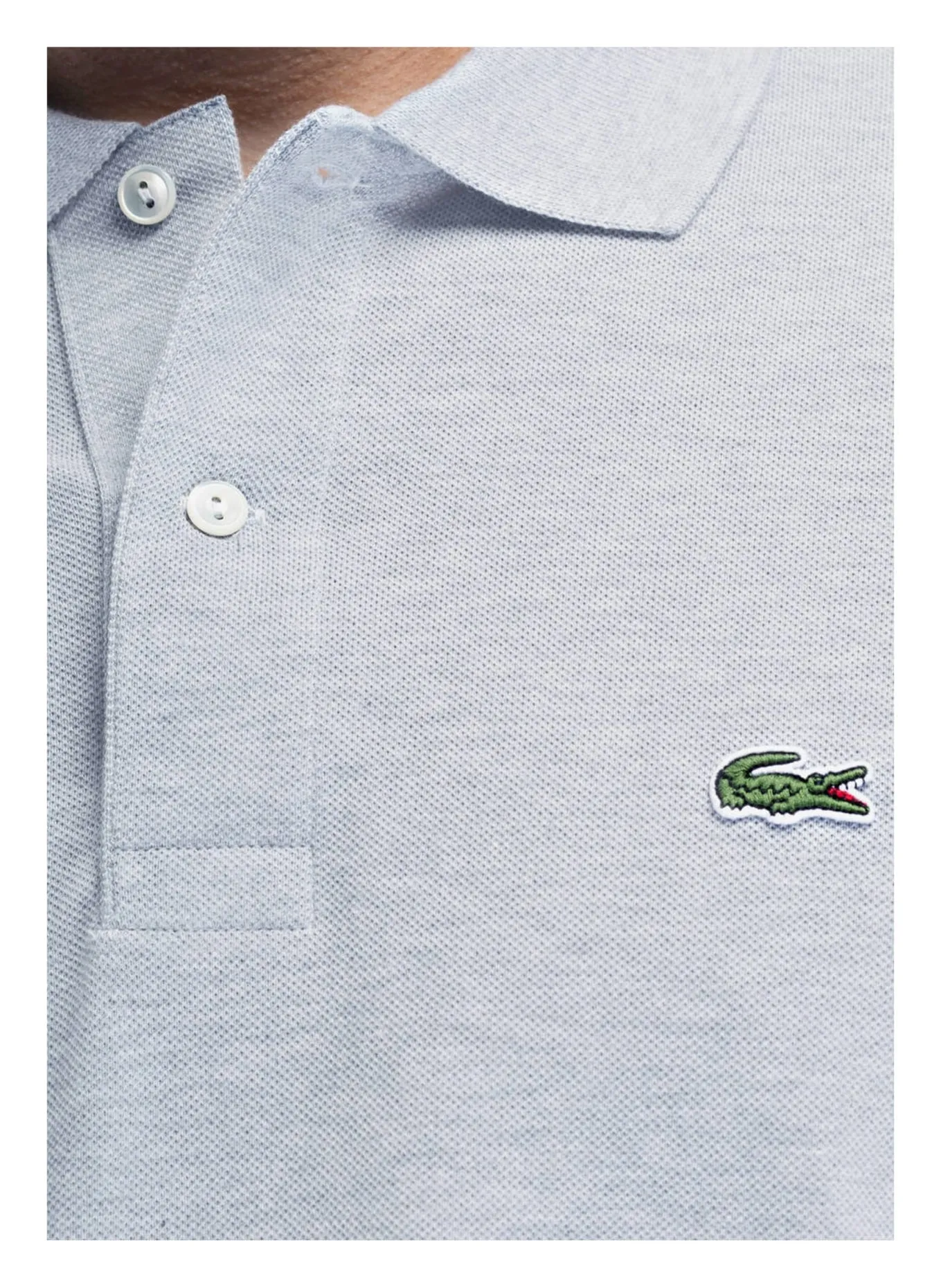LACOSTE Piqué Classic Fit polo shirt, light gray