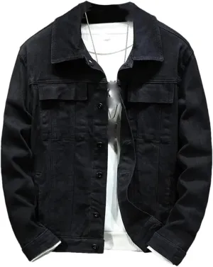 Men's Denim Jacket Spring And Autumn Fashion Stretch Slim Fit Jacket Denim Men Clothing
