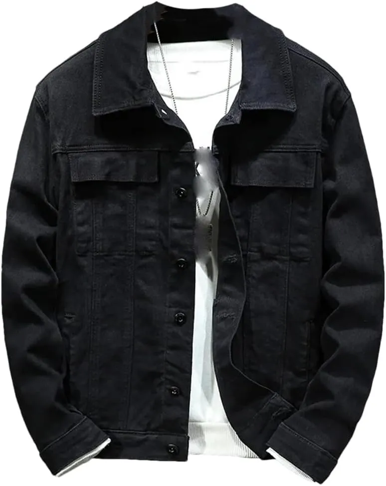 Men's Denim Jacket Spring And Autumn Fashion Stretch Slim Fit Jacket Denim Men Clothing