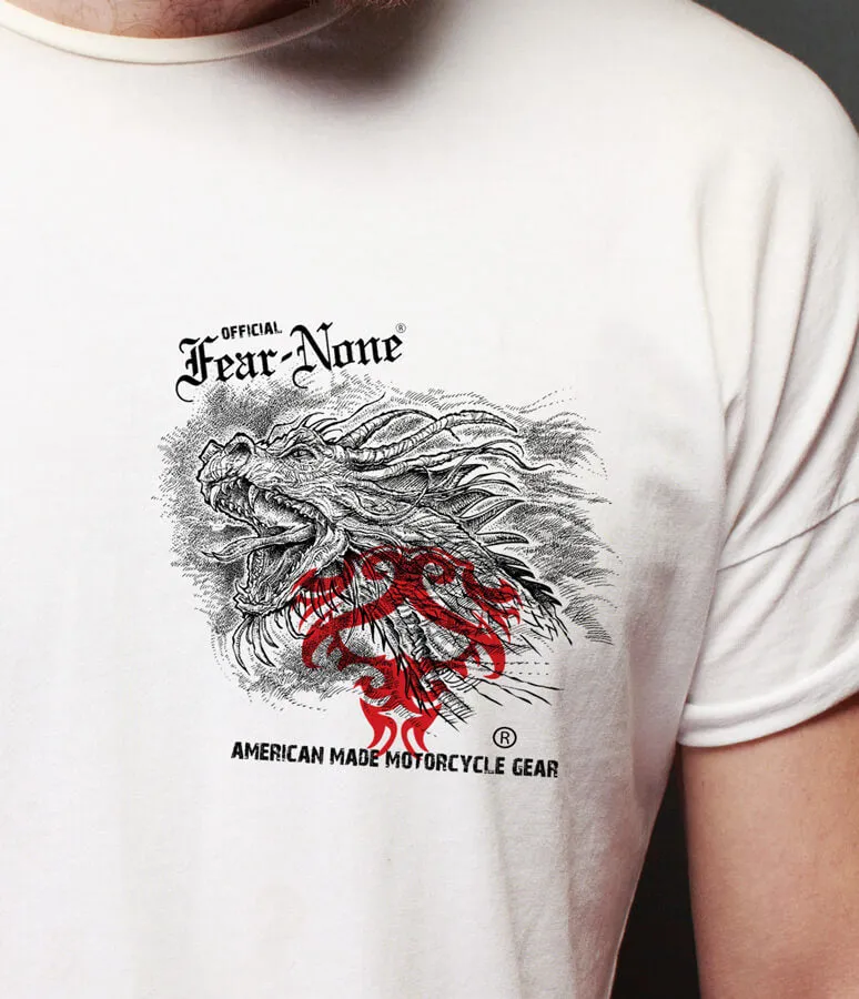 Men's Old School Mini Logo Dragon Short Sleeve (WHITE)