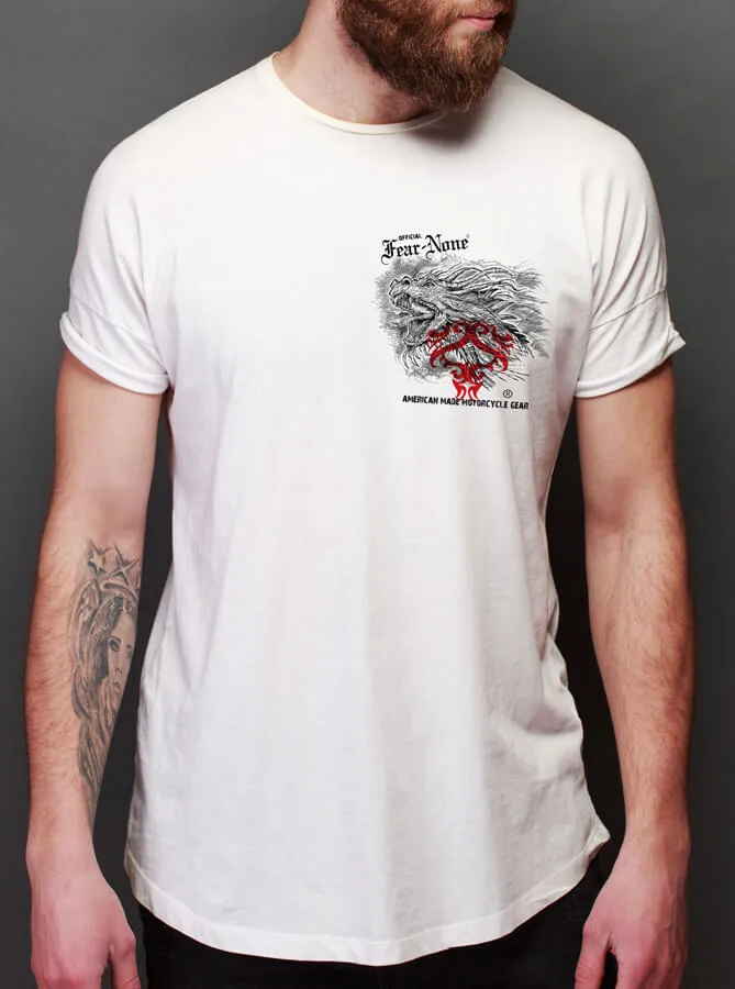 Men's Old School Mini Logo Dragon Short Sleeve (WHITE)