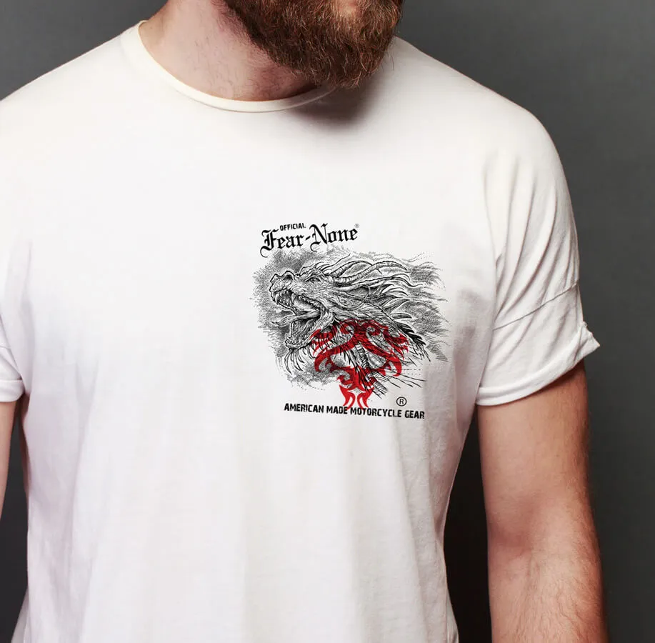 Men's Old School Mini Logo Dragon Short Sleeve (WHITE)