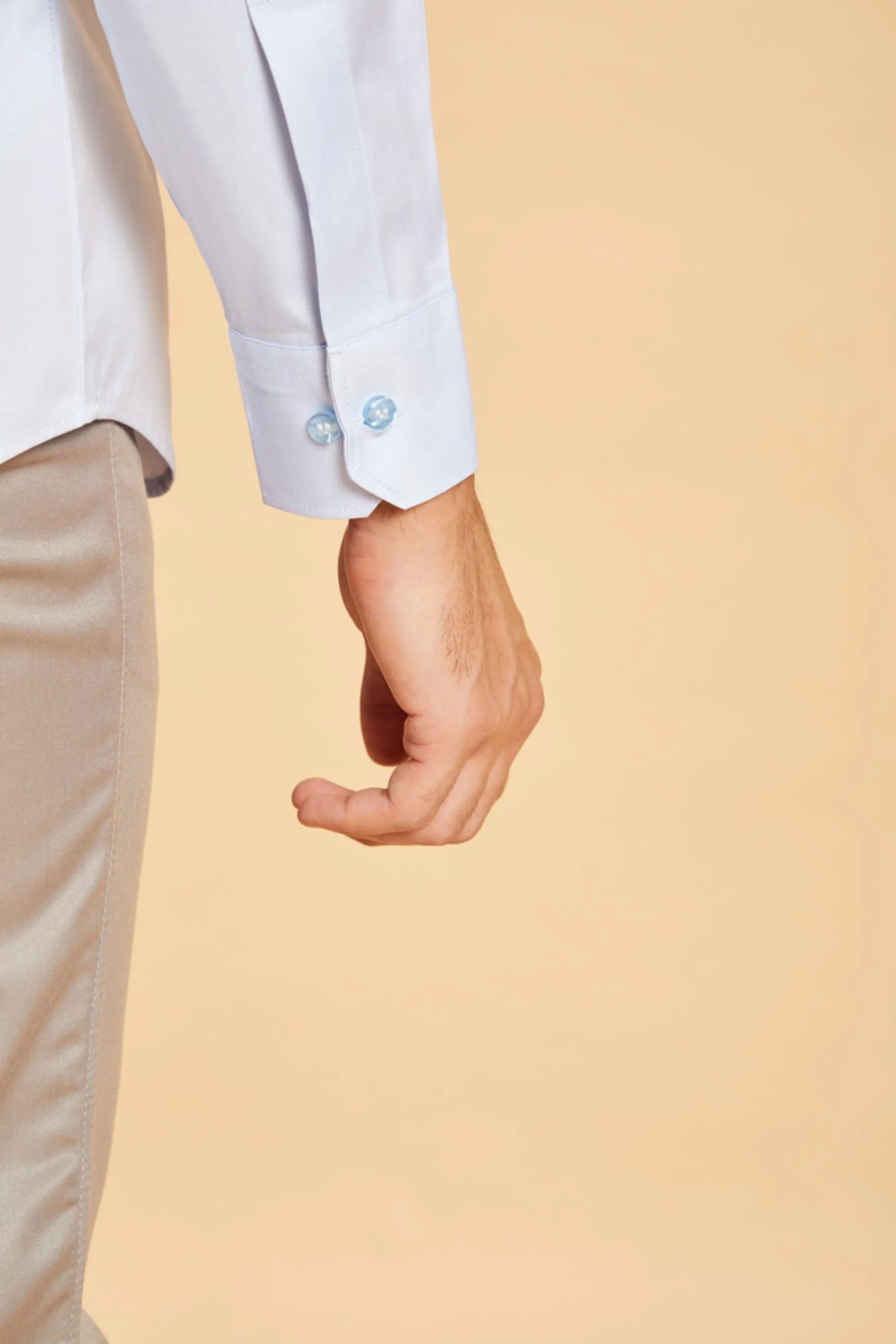 Men's Sky Blue Color Skii Collar Shirt Full Sleeves Casual Shirt - Hilo Design