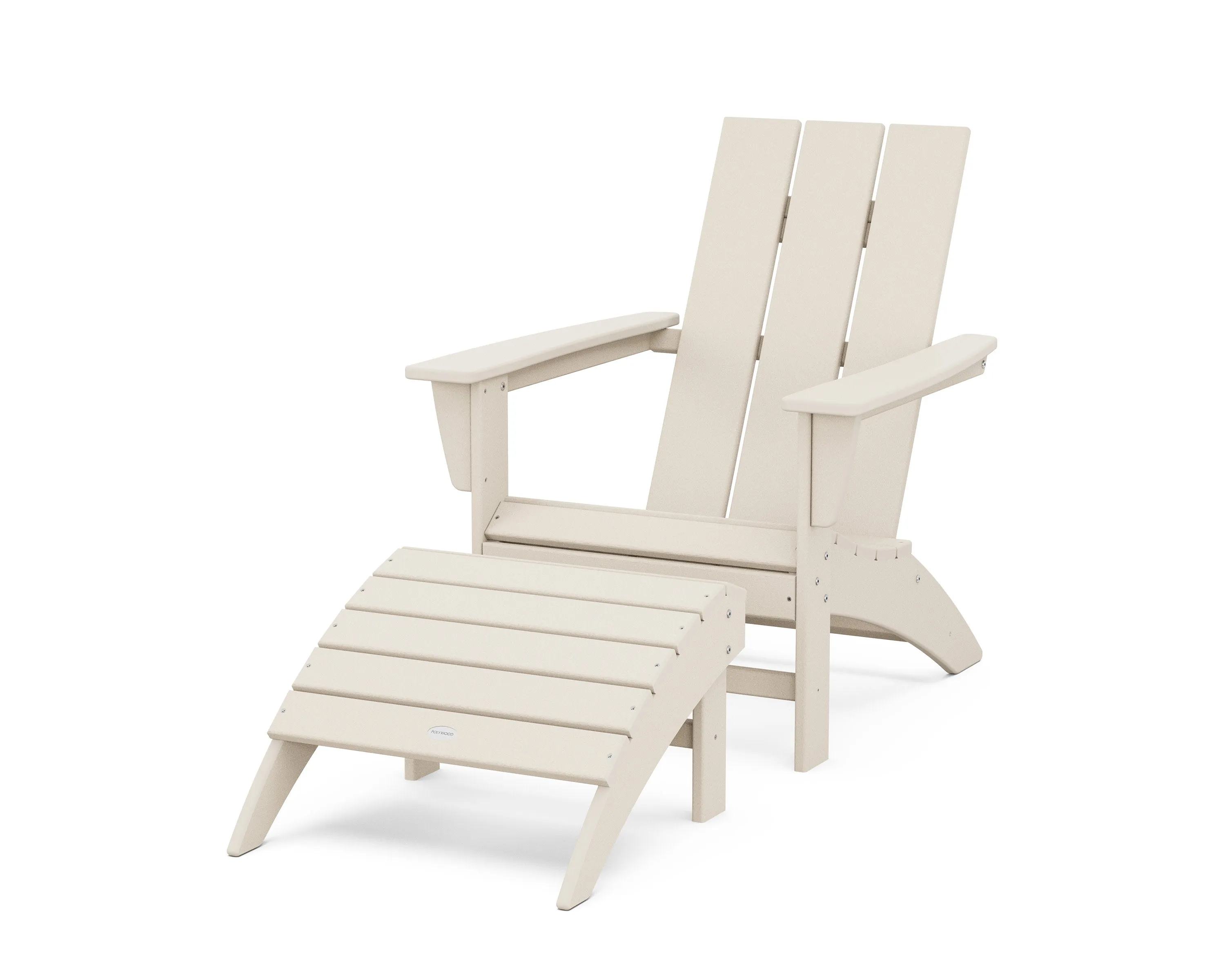 Modern Adirondack Chair 2-Piece Set with Ottoman