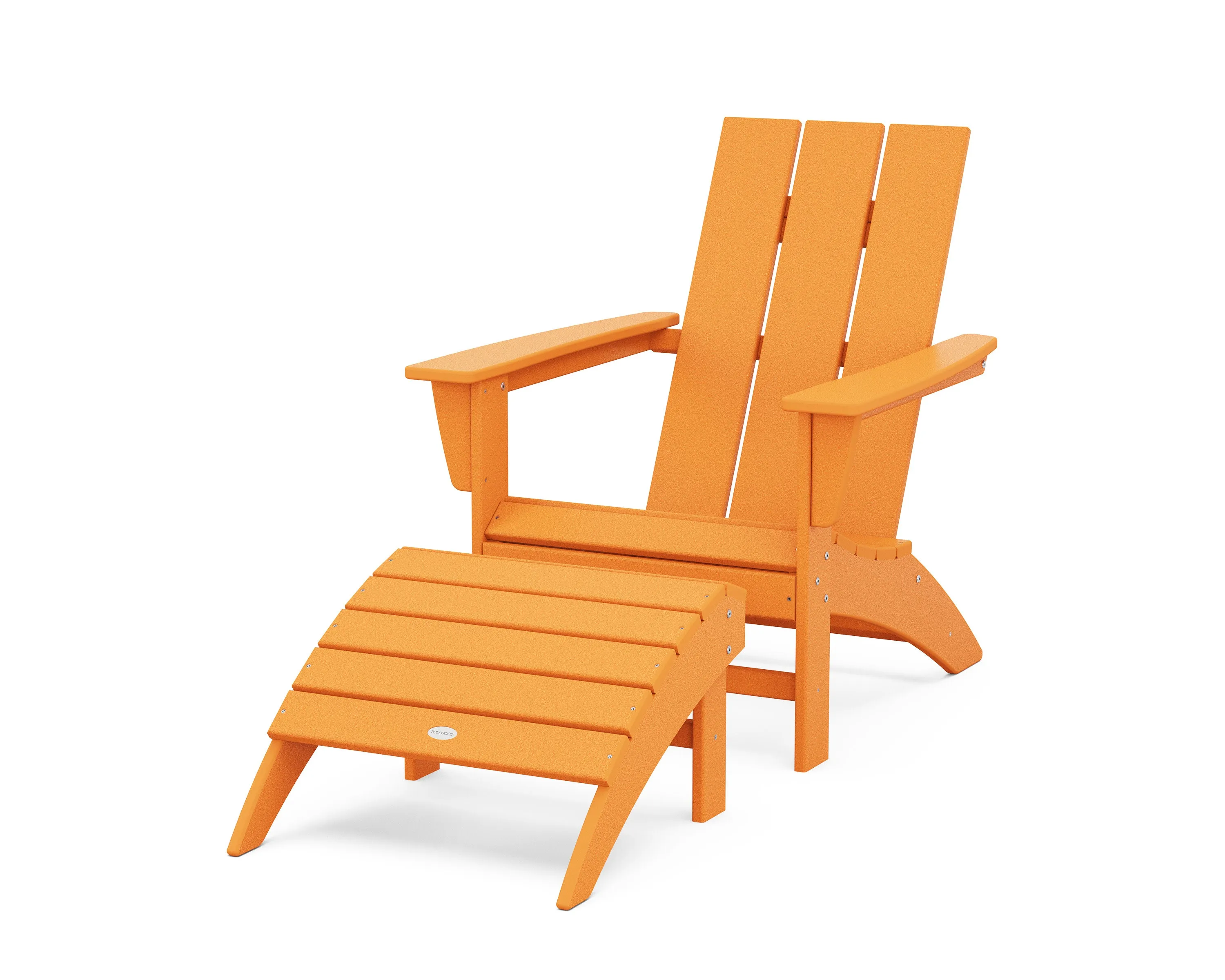 Modern Adirondack Chair 2-Piece Set with Ottoman
