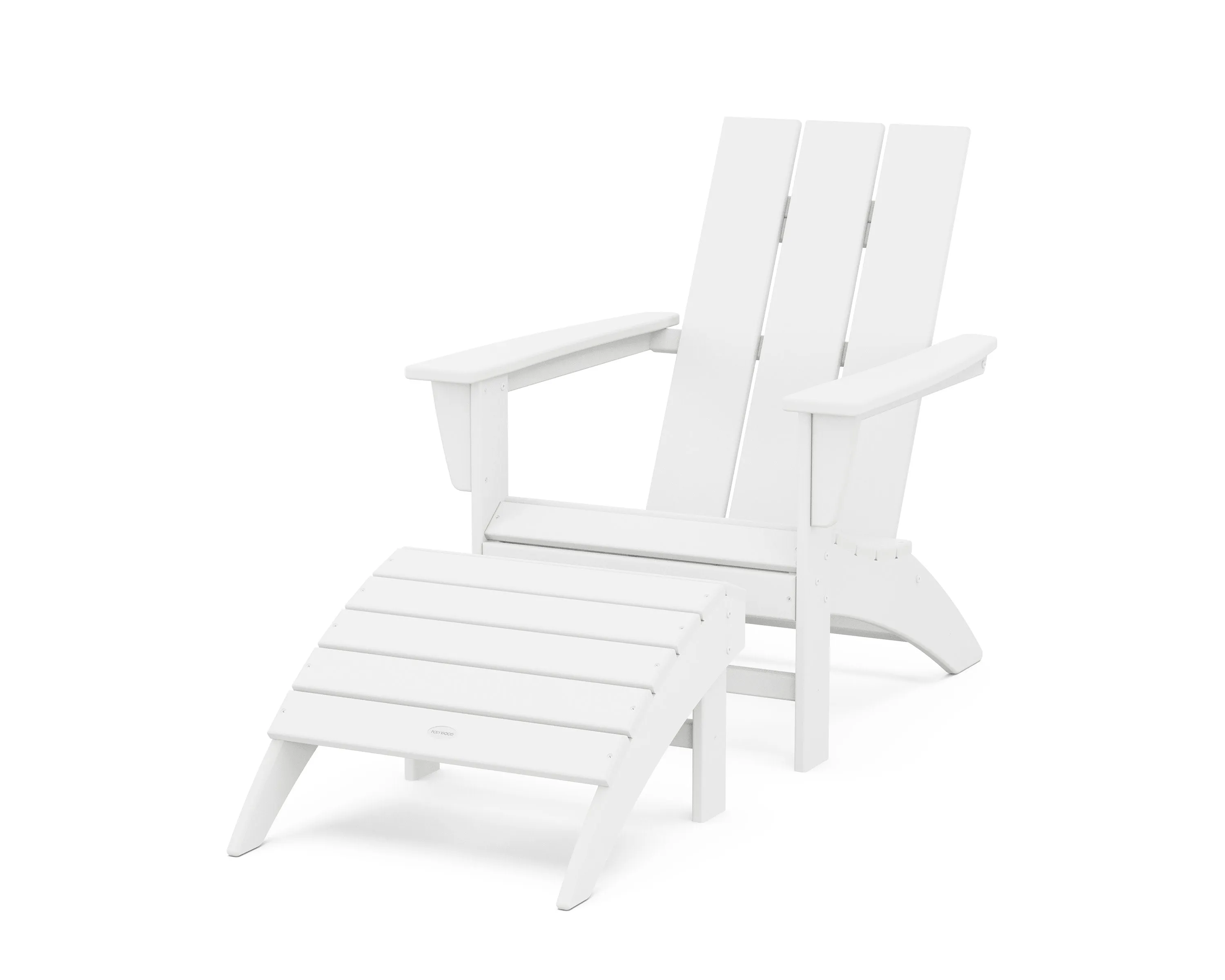 Modern Adirondack Chair 2-Piece Set with Ottoman
