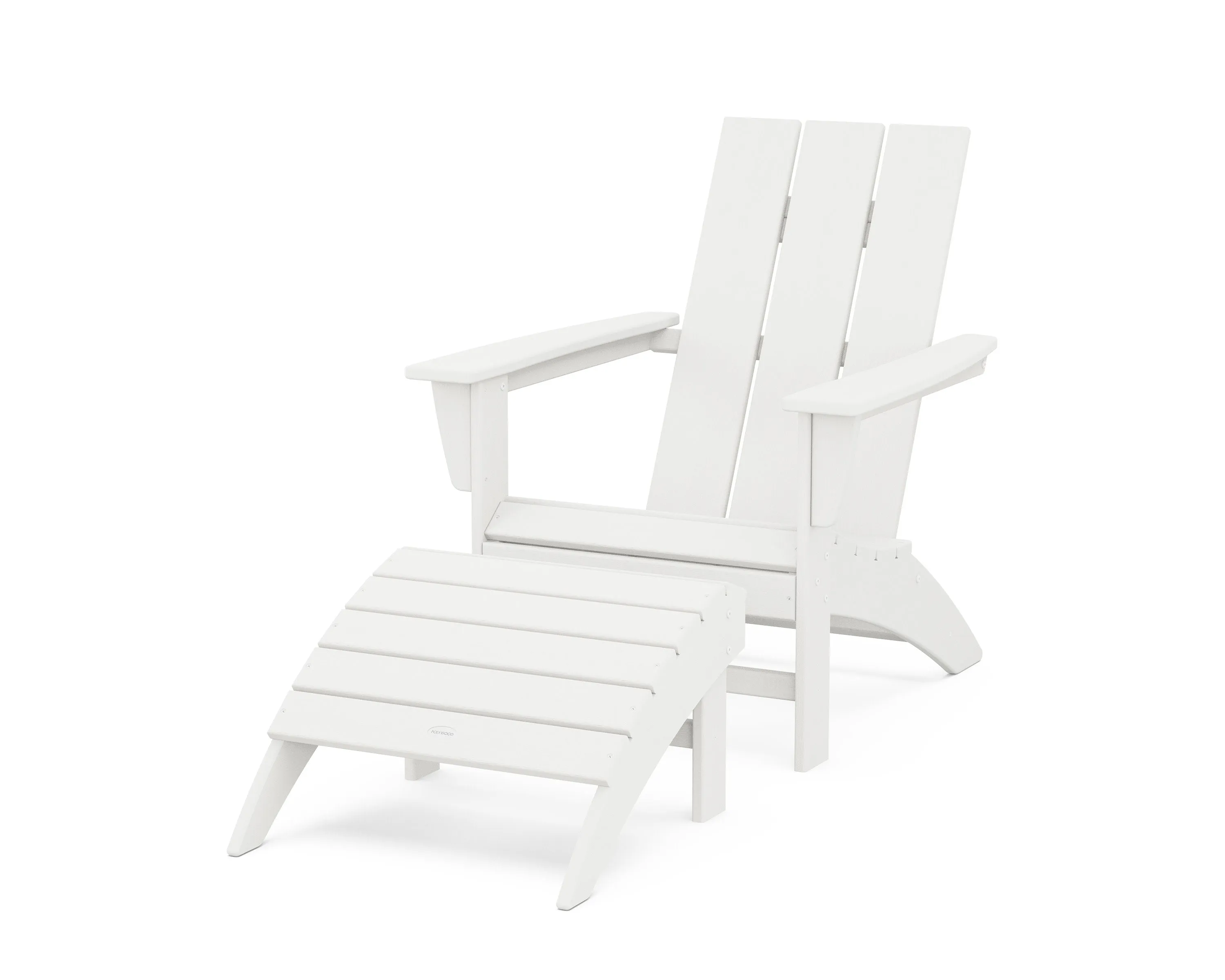 Modern Adirondack Chair 2-Piece Set with Ottoman