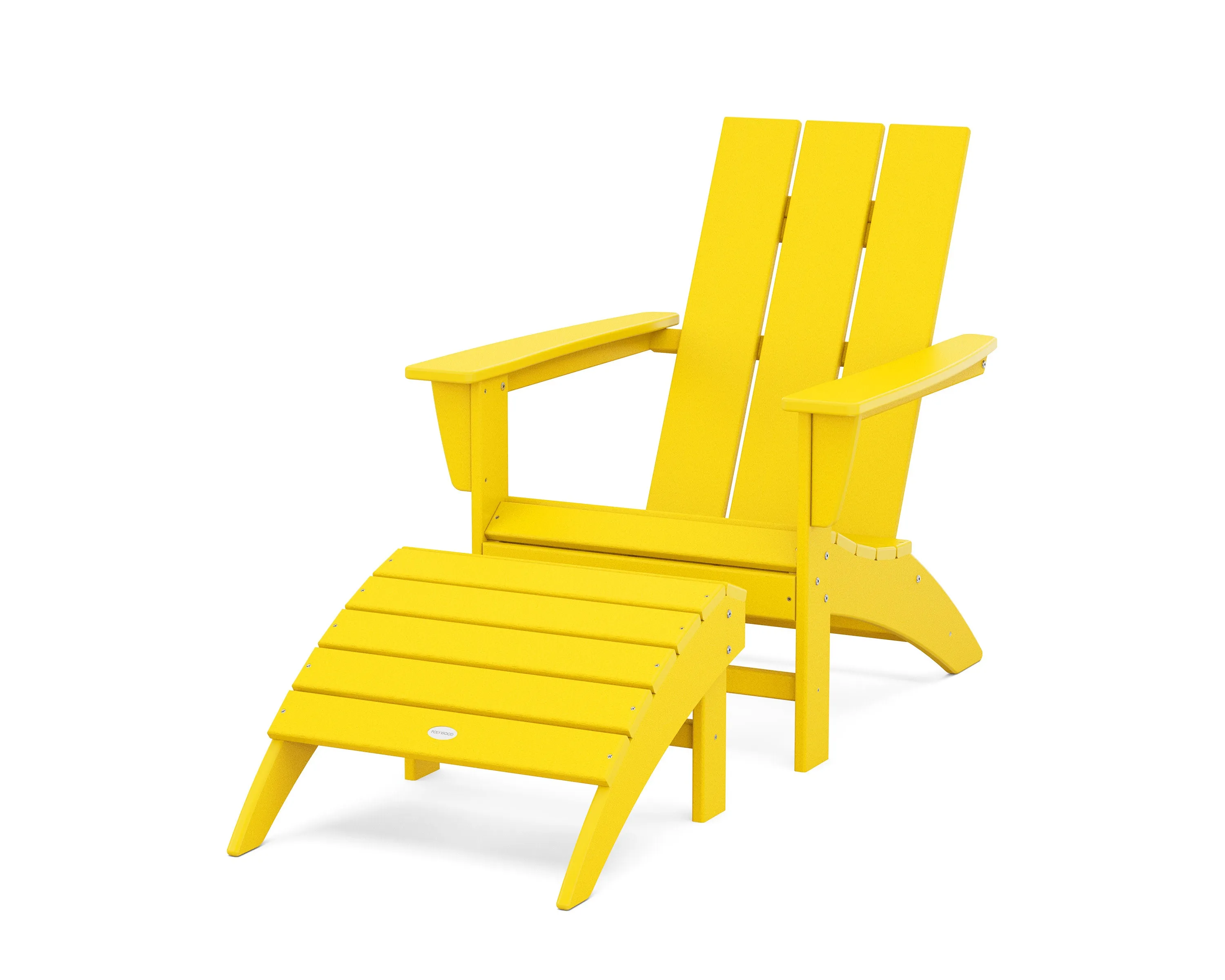 Modern Adirondack Chair 2-Piece Set with Ottoman