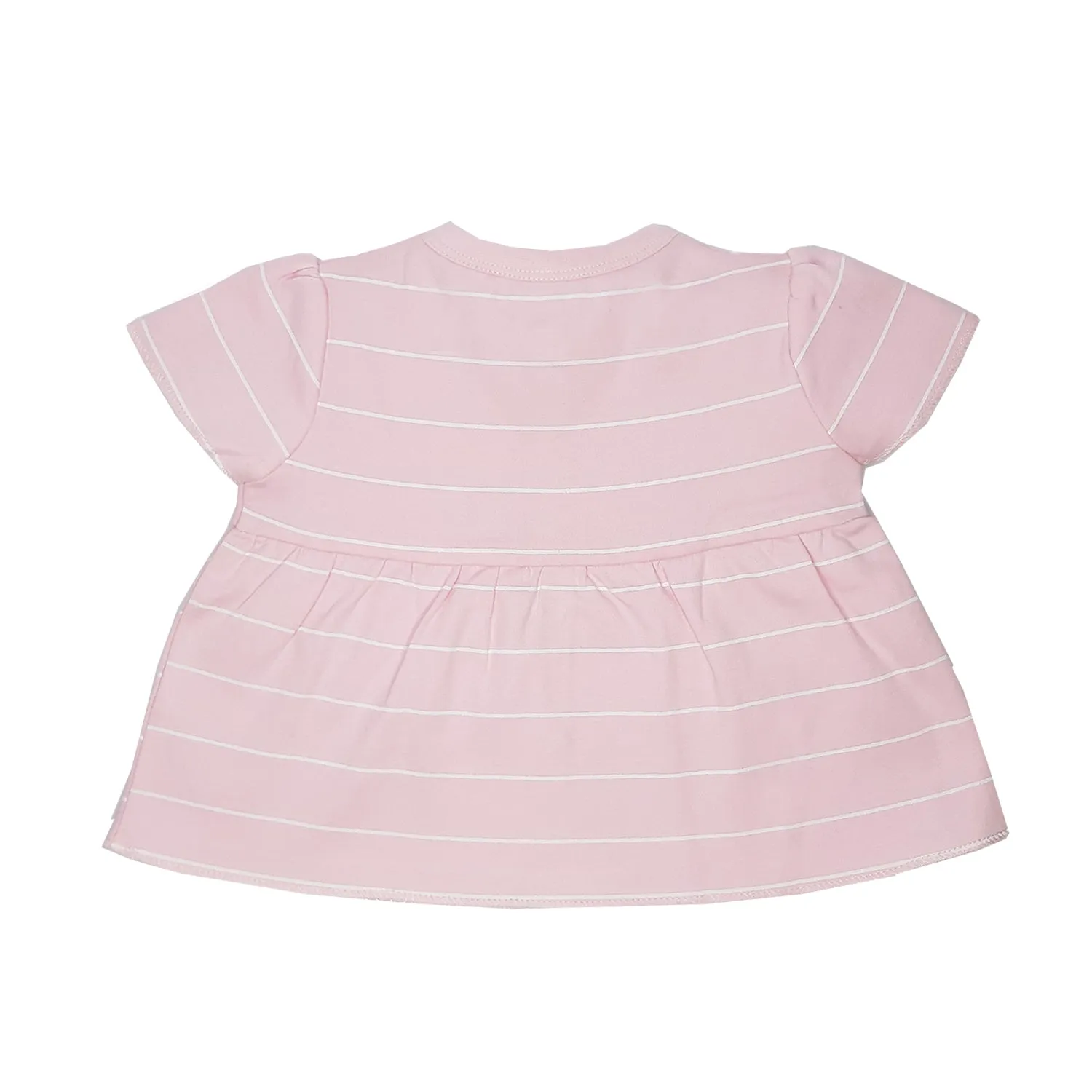 My Milestones T-shirt Half Sleeves Pink Striped / Grey Striped - 2 Pc Pack
