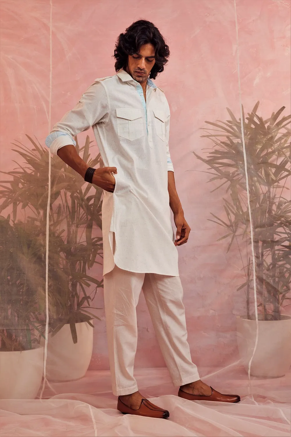 Off-White pathani kurta