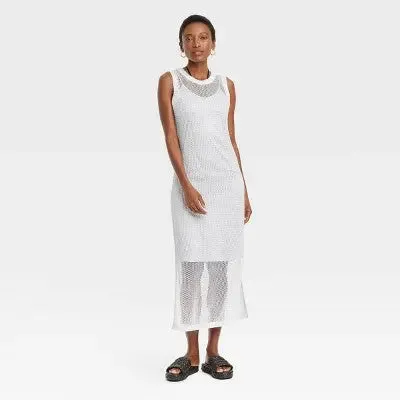 Open Box - Women's Openwork Midi Tank Dress - A New Day