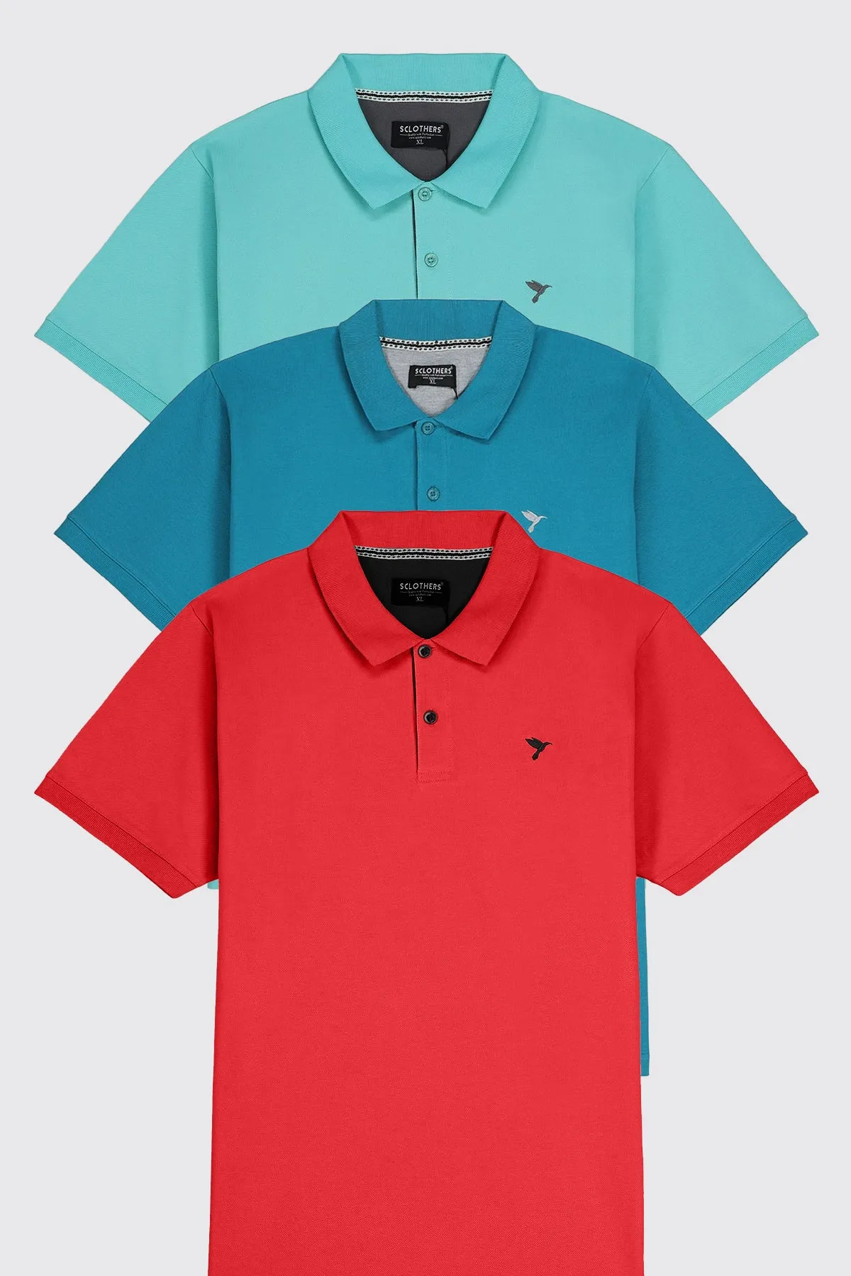 Pack of 3 Polo Shirts (Plus Size) - S24 -  MP0404P