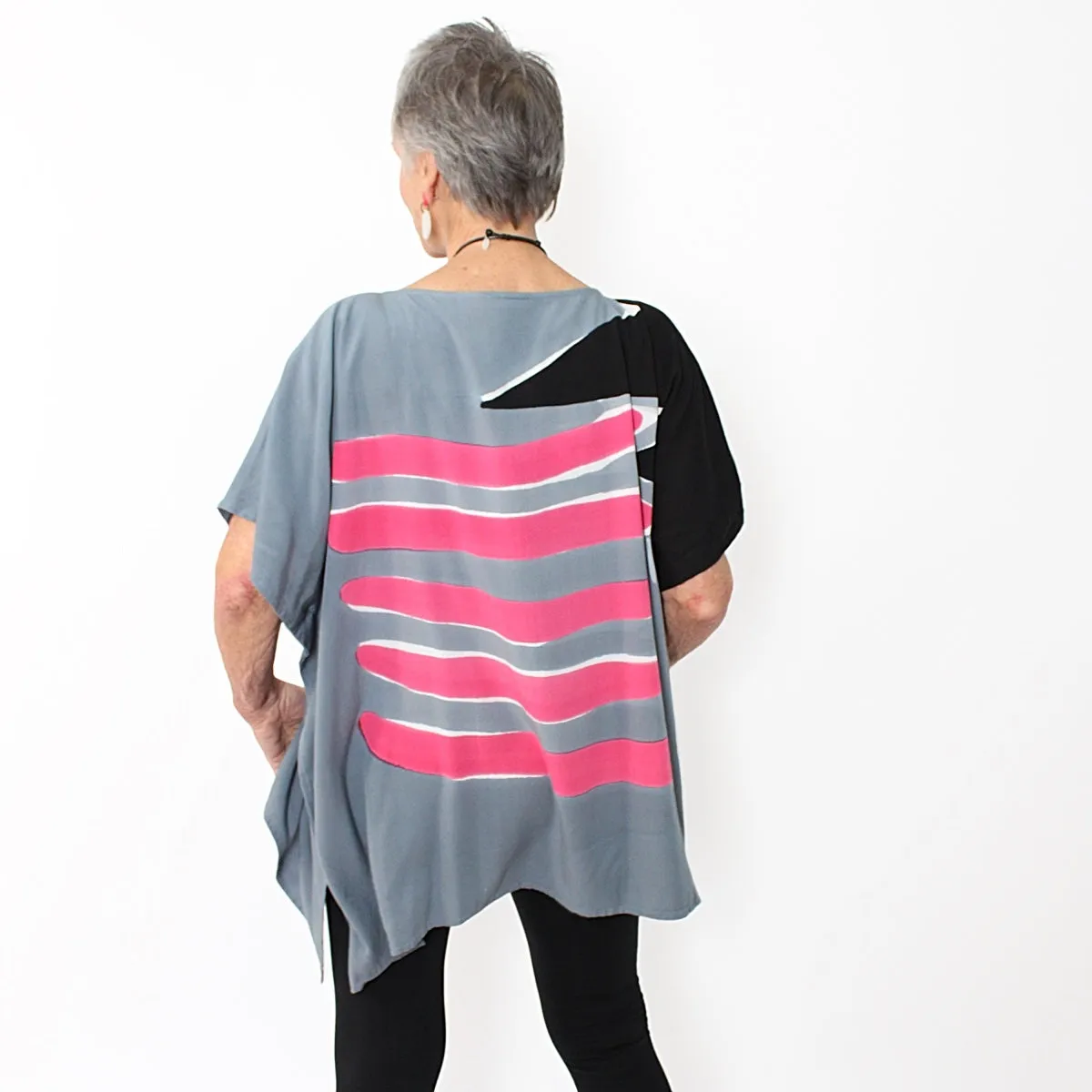 Pink and Gray Blouse