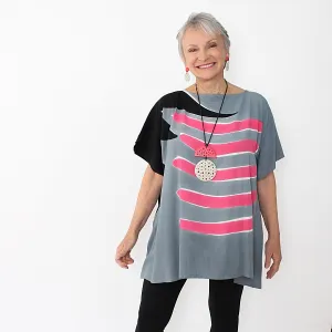Pink and Gray Blouse