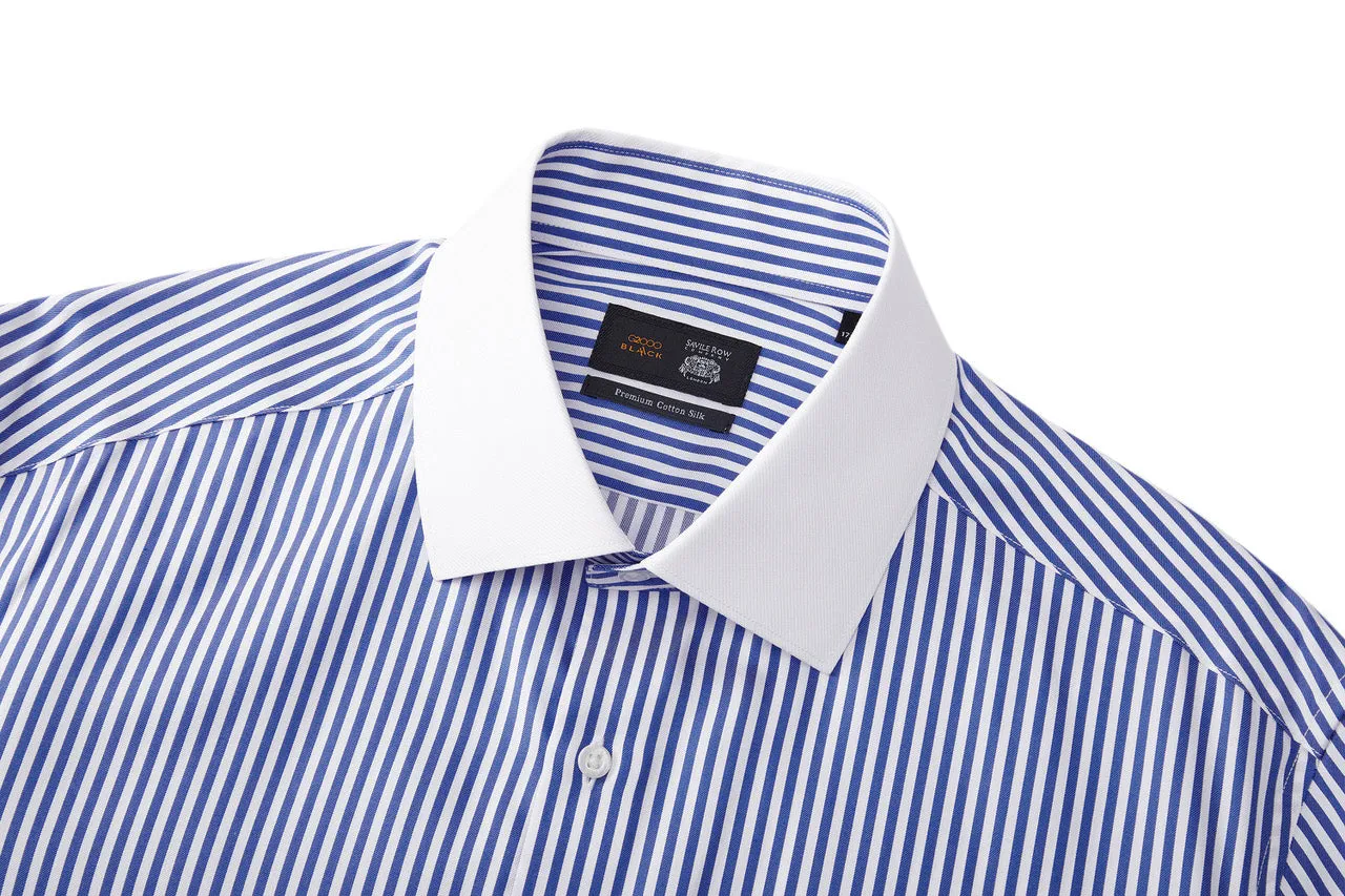 Premium Cotton Silk Stripe Shirt
