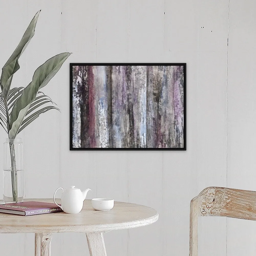 "Boardwalk Aubergine" Black Float Frame Canvas Art
